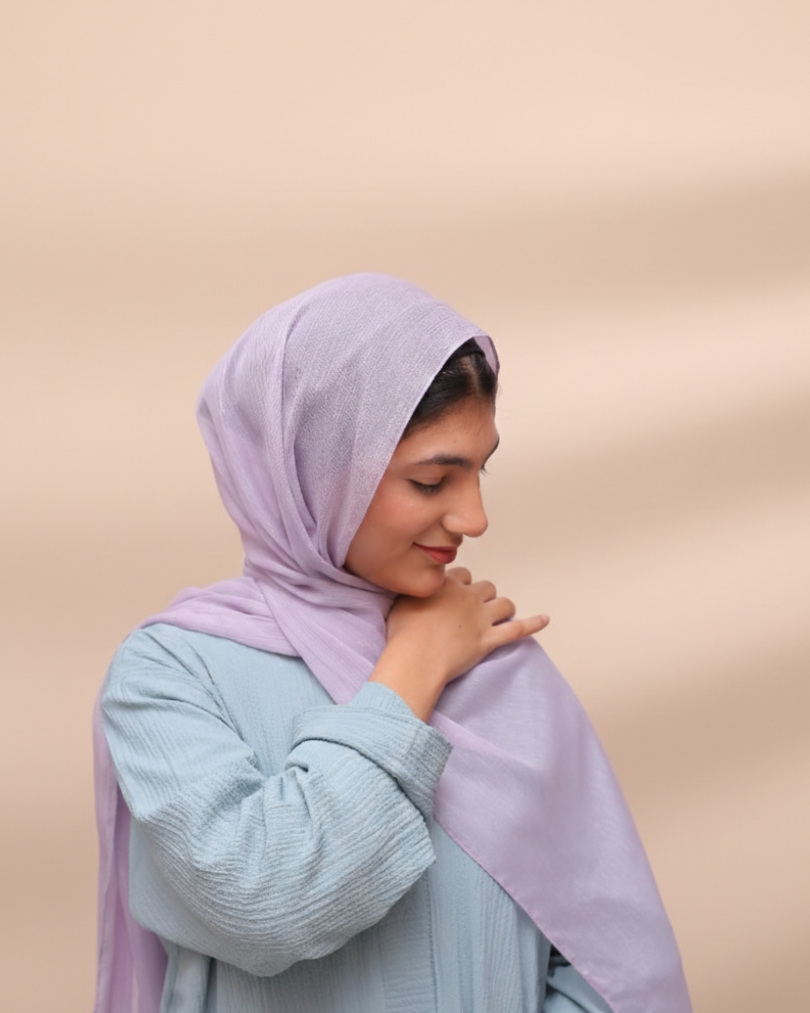 Metallic Sheen Hijabs – Silver Mist