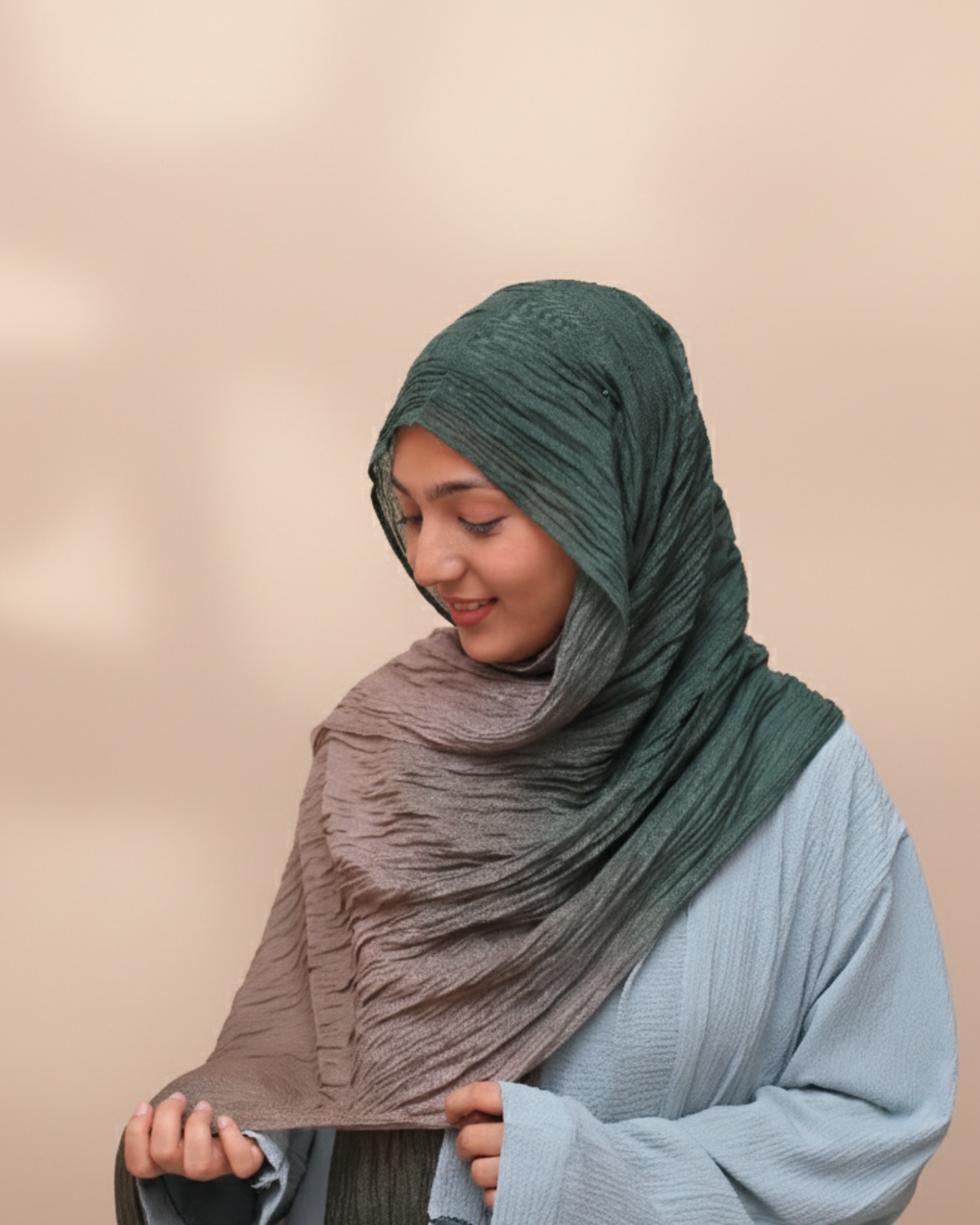Ombre Crinkle Hijabs – The Daylight Edit