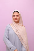 Silk Organza Hijab – Soft Gold