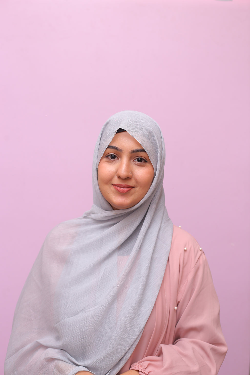 Metallic Sheen Hijab – Glacier Grey