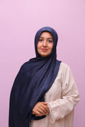 Velvet Silk Hijab – Blue Noir