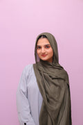 Modal Luxe Hijab – Olive Drift