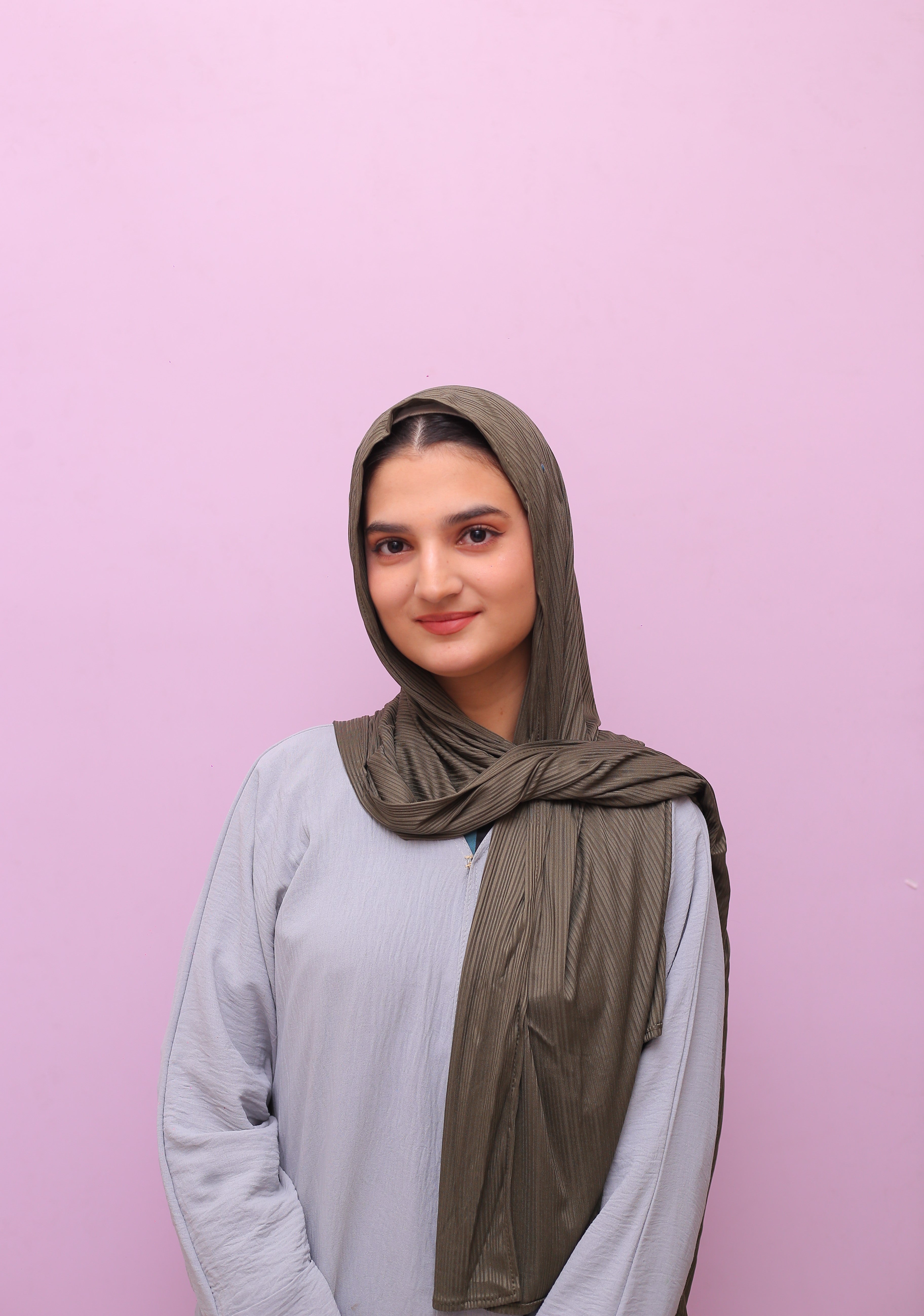 Ribbed Jersey Hijab – Soft Olive