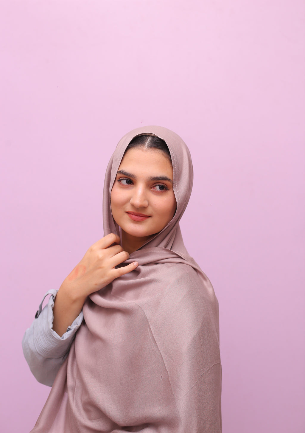 Luxe Modal Hijab – Muted Rosewood