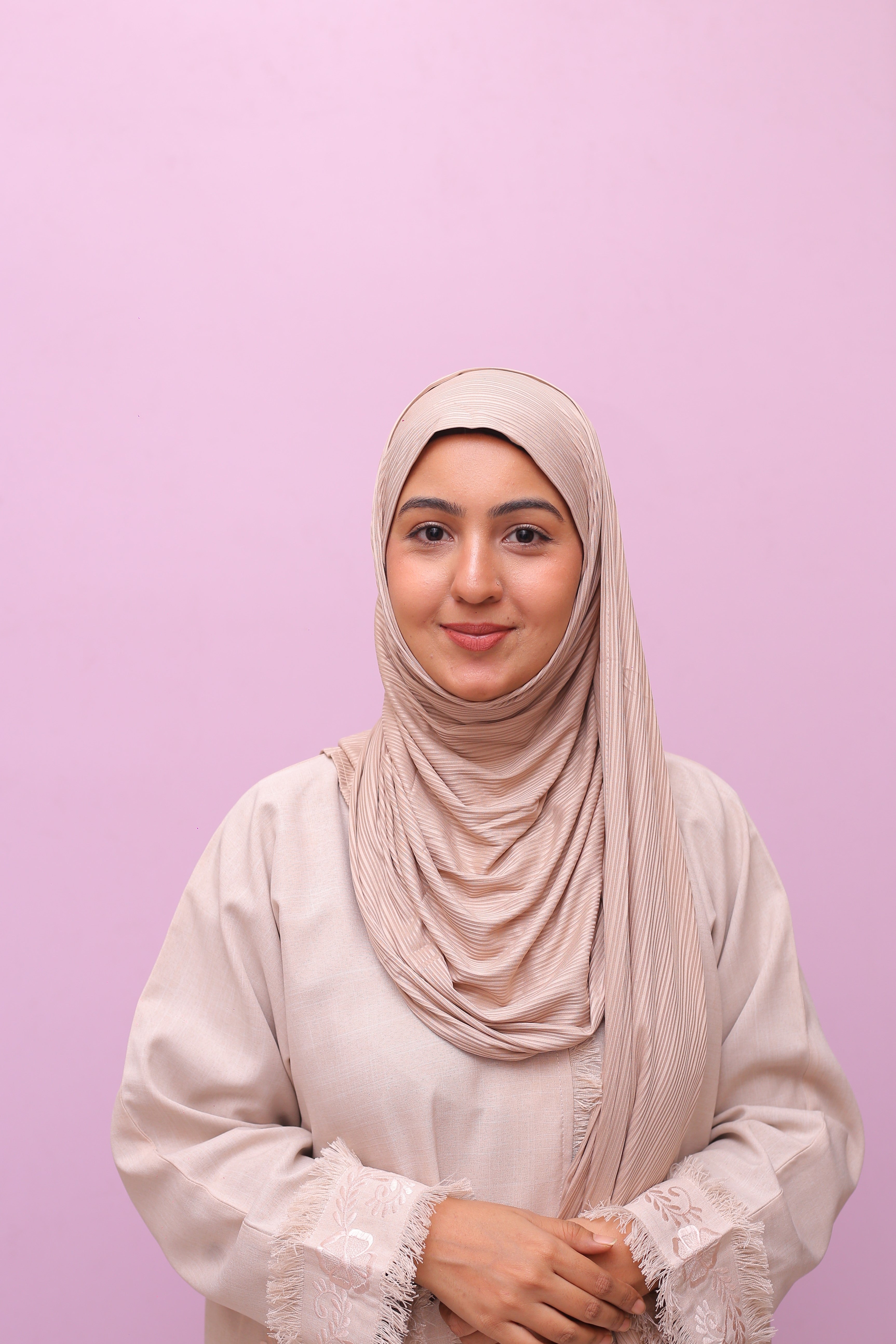 Ribbed Jersey Hijab – Warm Nude