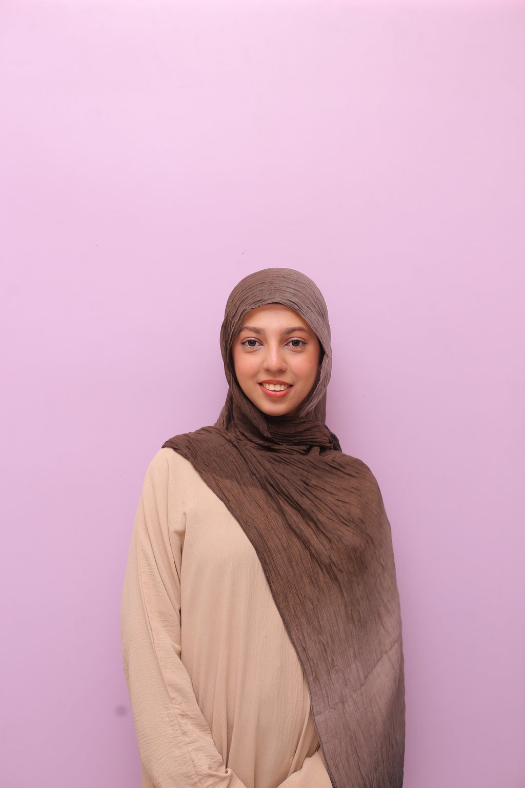 Ombre Crinkle Hijab – Cocoa Blush