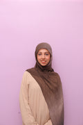 Ombre Crinkle Hijab – Cocoa Blush