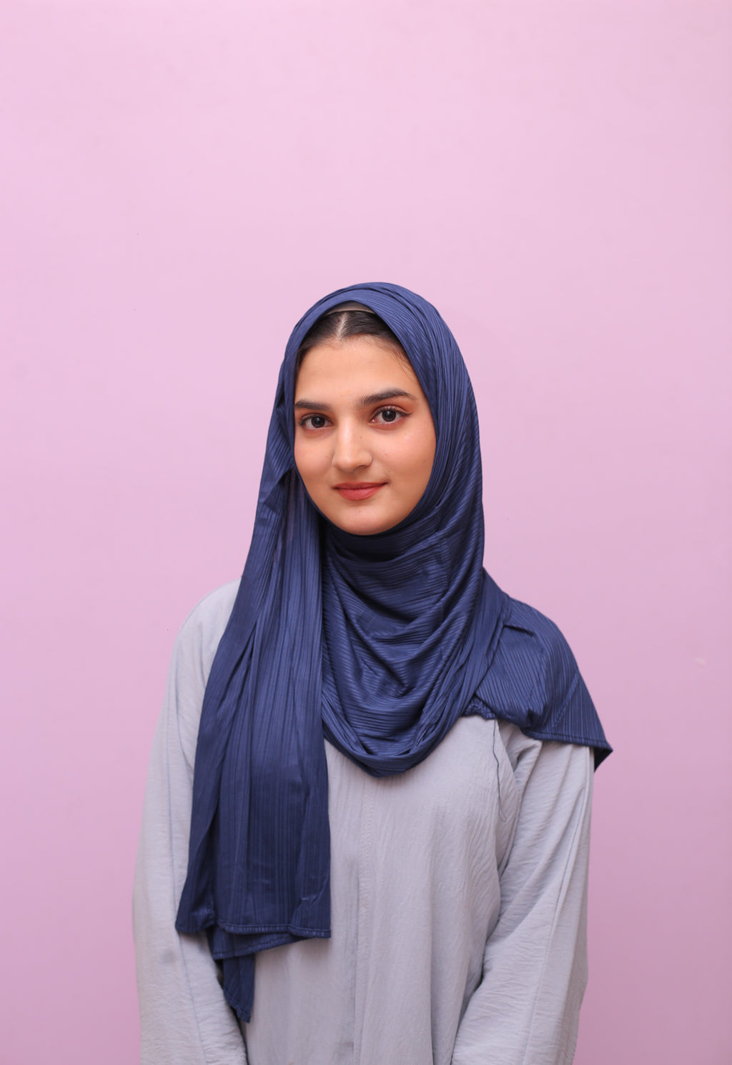 Ribbed Jersey Hijab – Midnight Blue