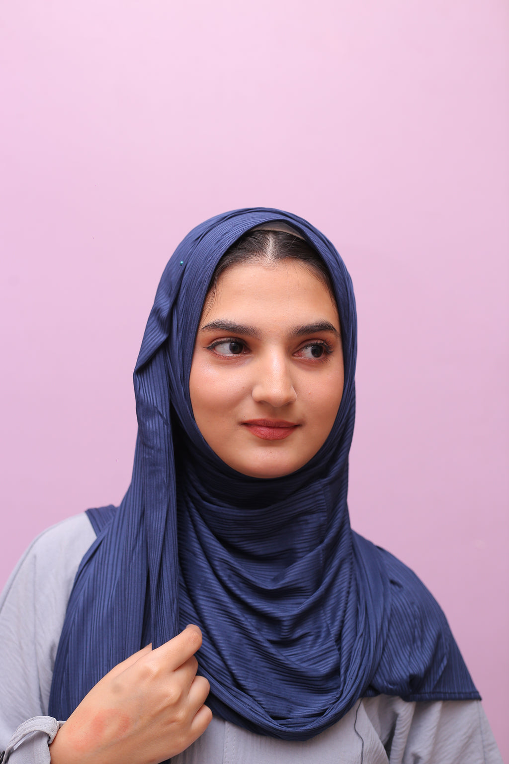 Ribbed Jersey Hijab – Midnight Blue