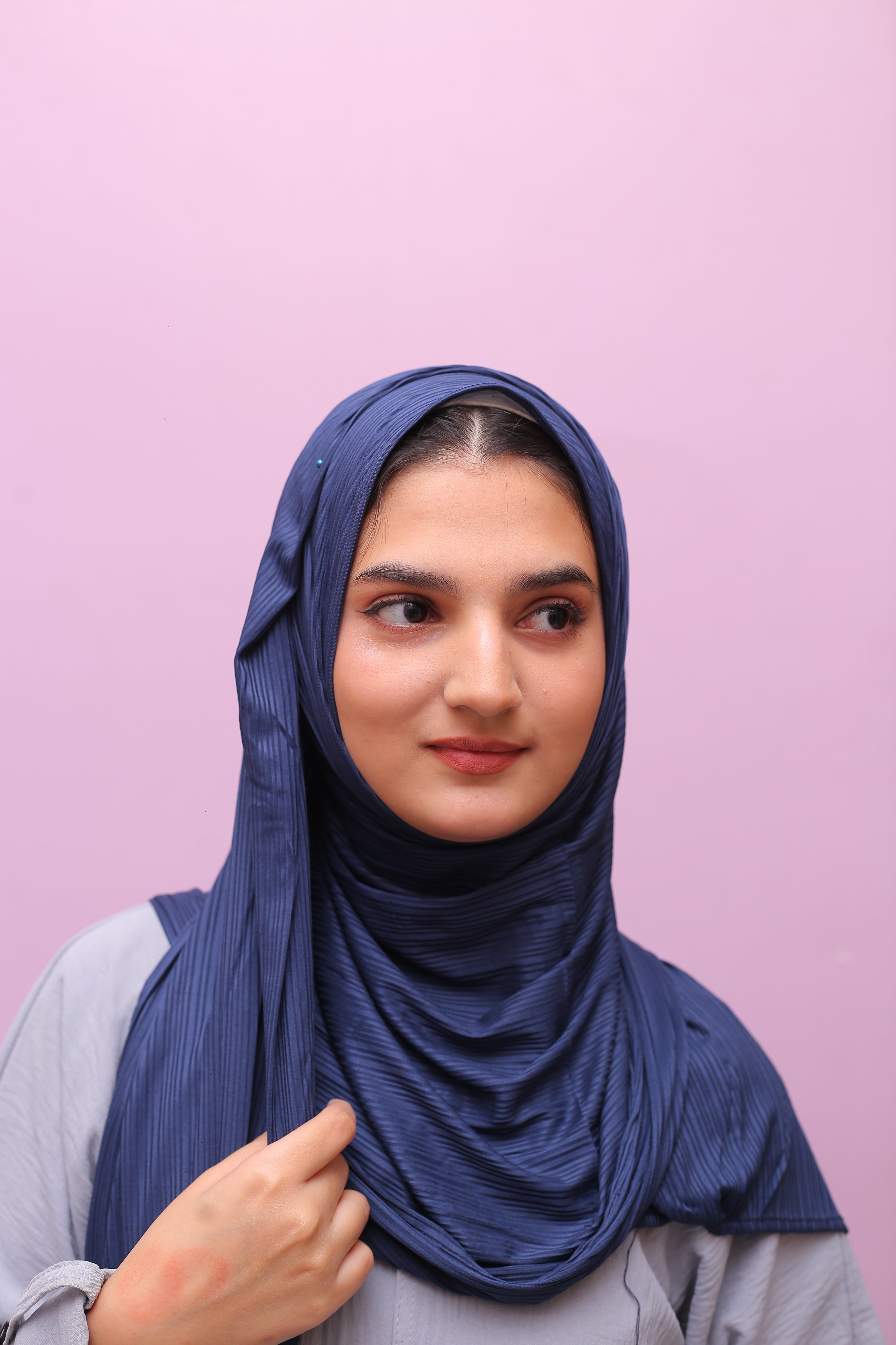 Ribbed Jersey Hijab – Midnight Blue