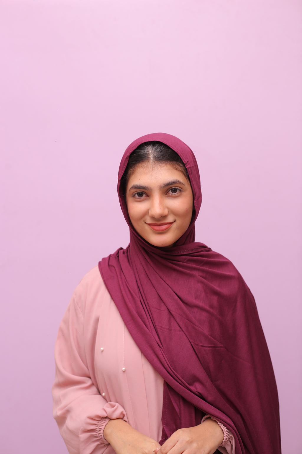 Cotton Viscose Hijab – Mulberry Wine