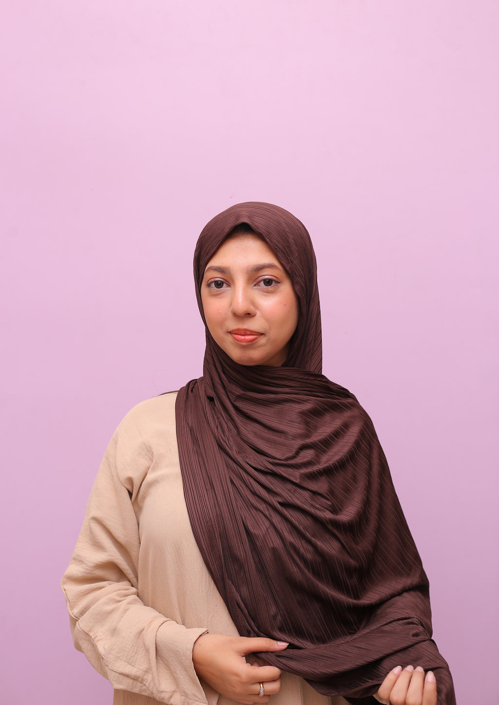 Ribbed Jersey Hijab – Cacao