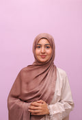 Velvet Silk Hijab – Rosewood Mocha