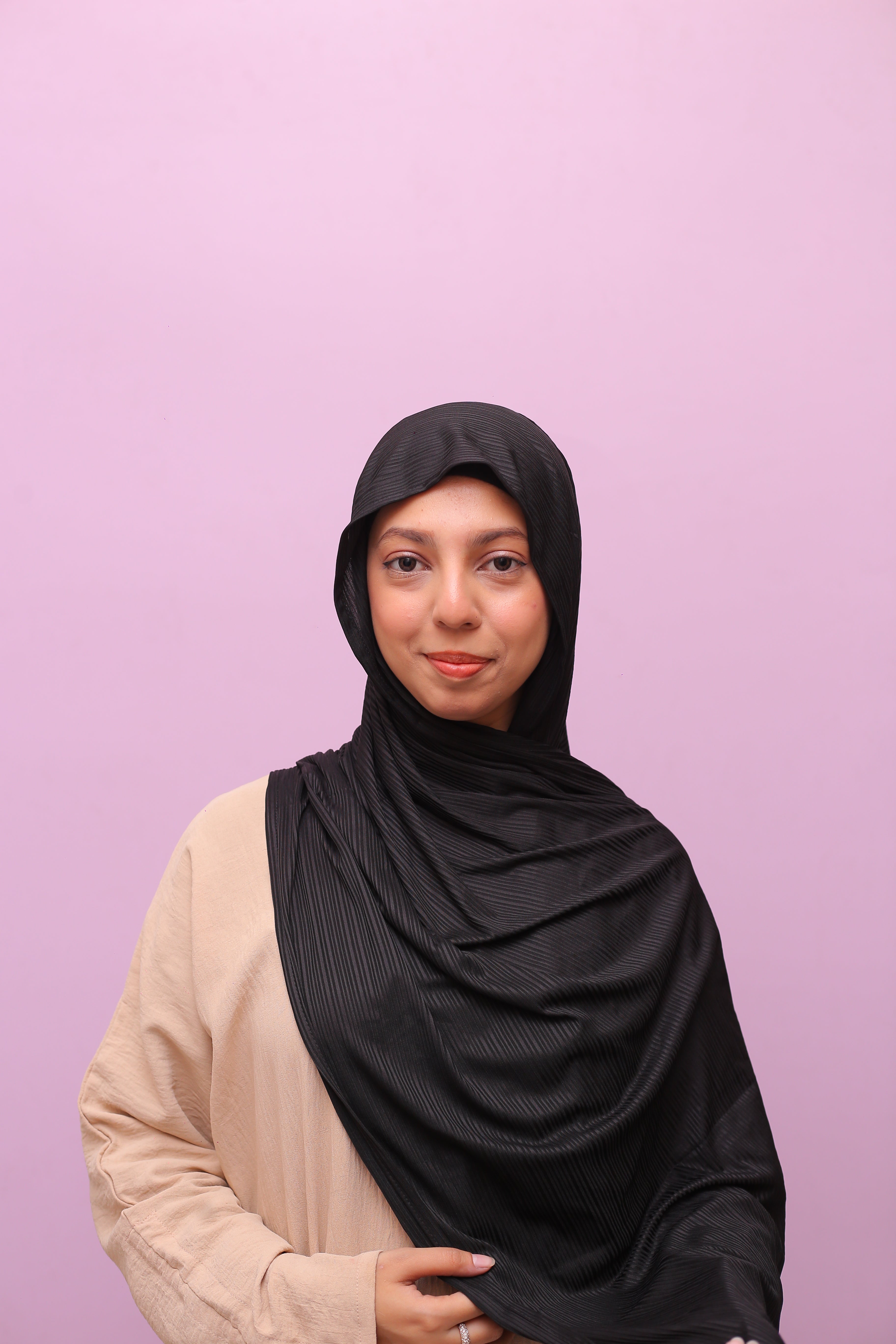 Ribbed Jersey Hijab – Classic Black