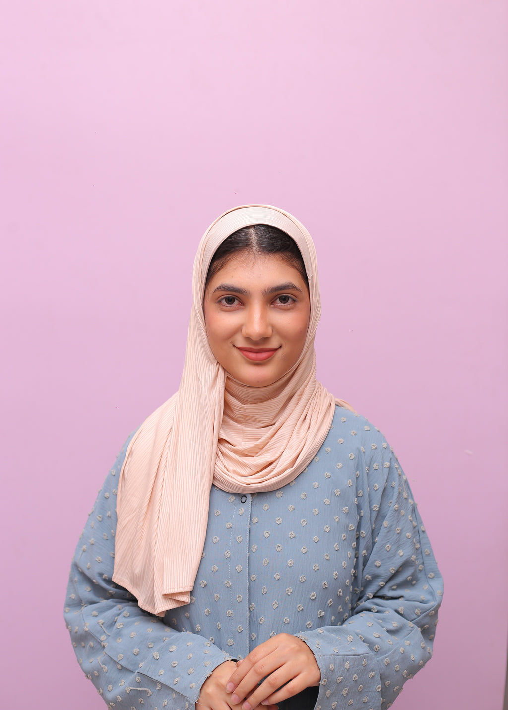 Ribbed Jersey Hijab – Nude Rose