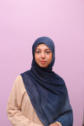 Ombre Crinkle Hijab– Midnight Sky