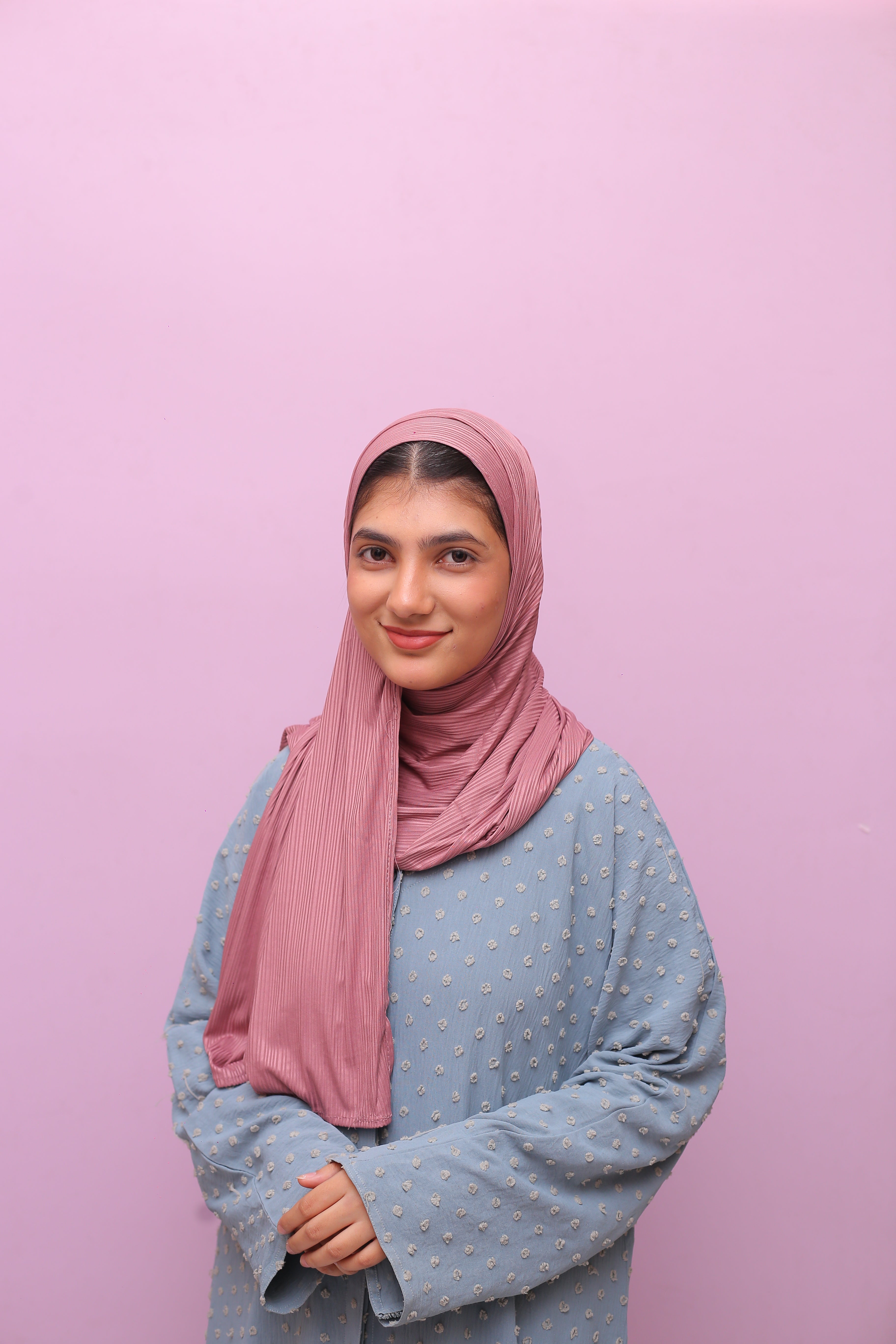 Ribbed Jersey Hijab – Rosewood Pink