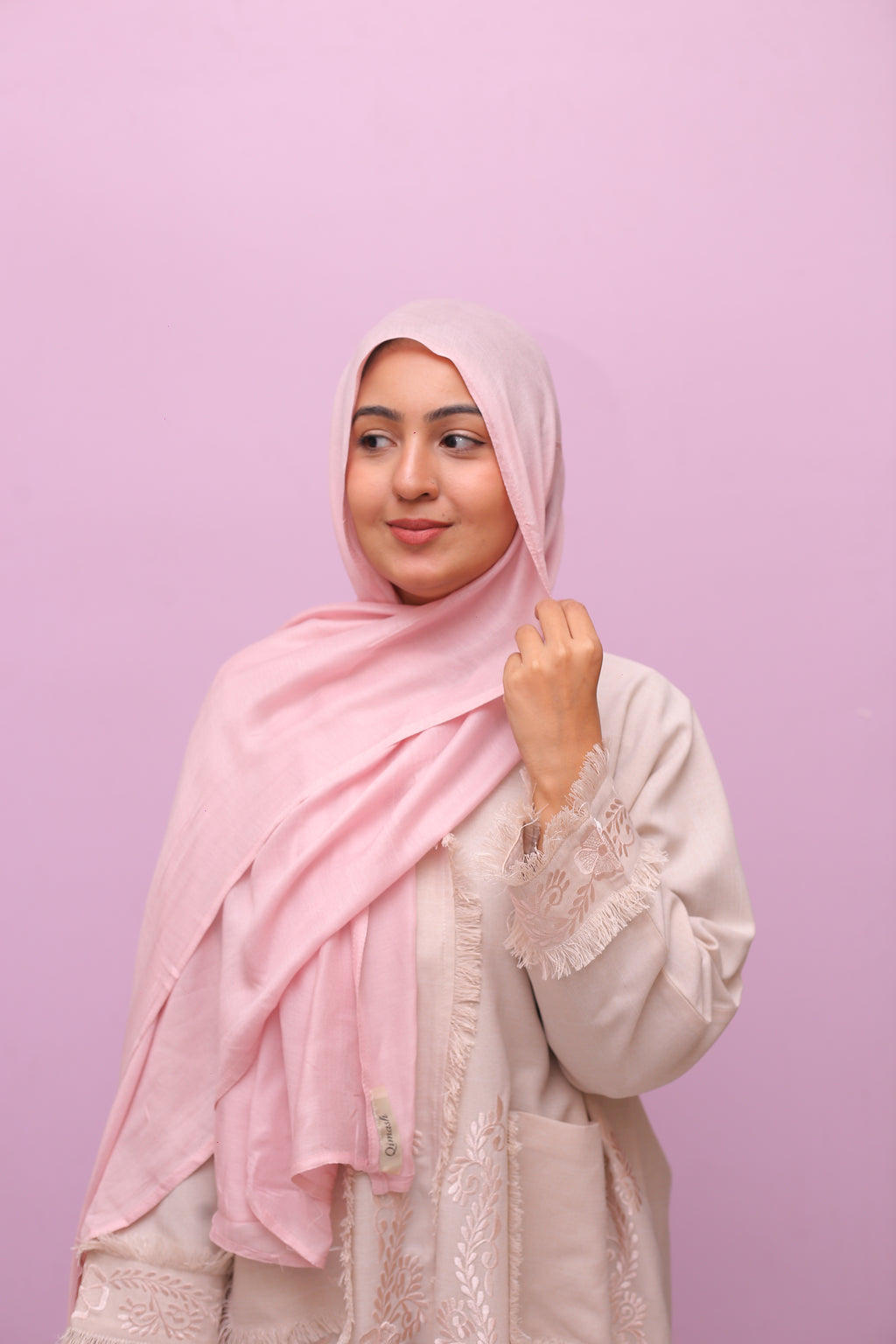 Luxe Modal Hijab – Soft Rose