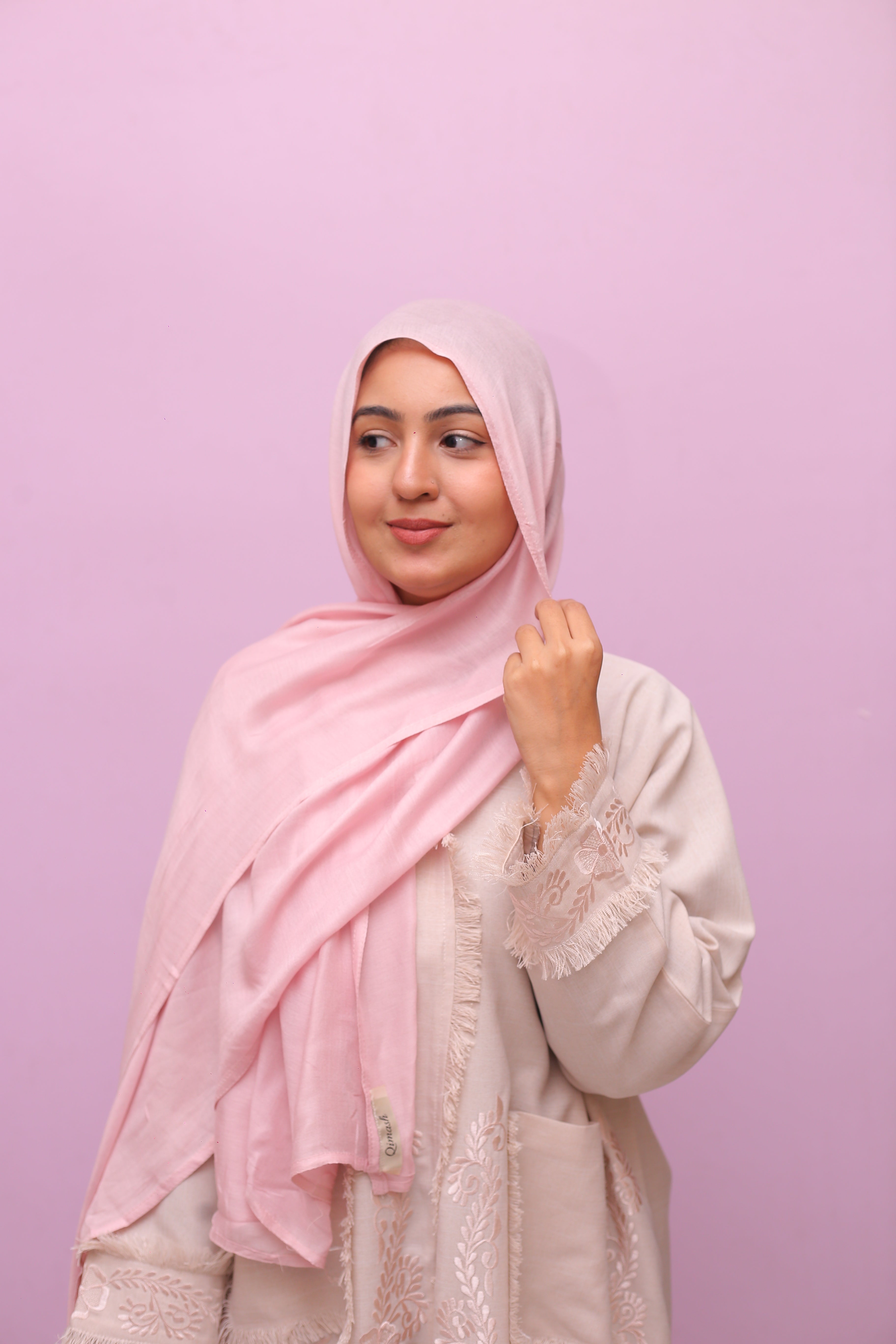 Luxe Modal Hijab – Soft Rose