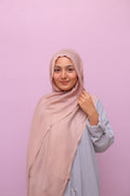Luxe Modal Hijab – Champagne Blush