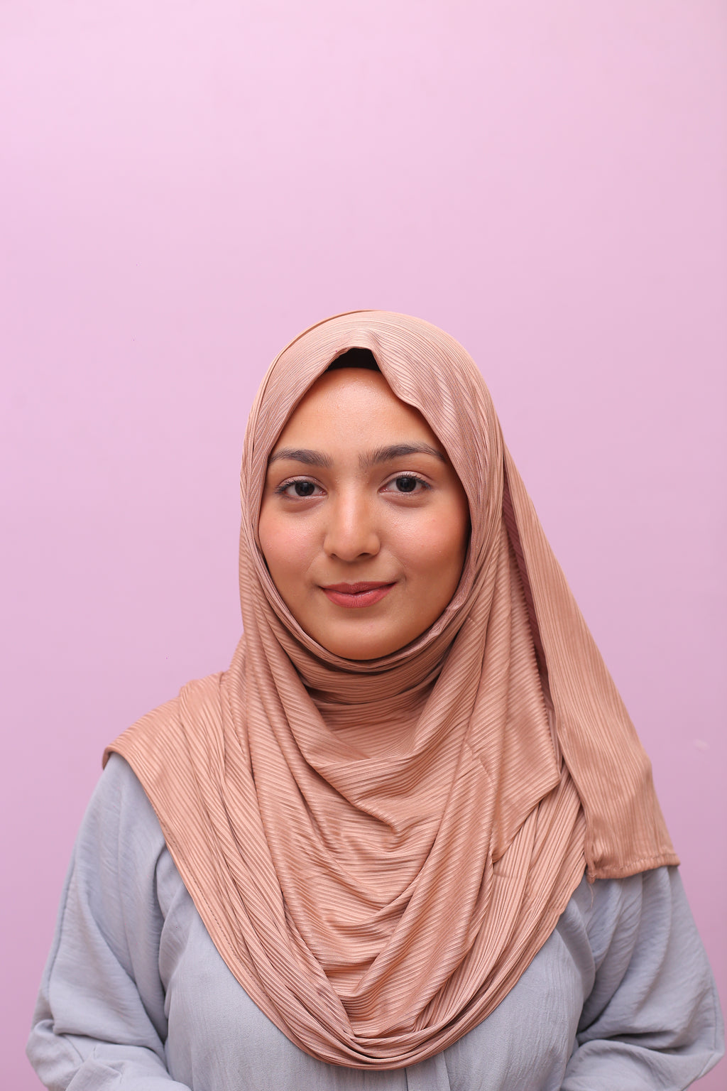 Ribbed Jersey Hijab – Nude Clay