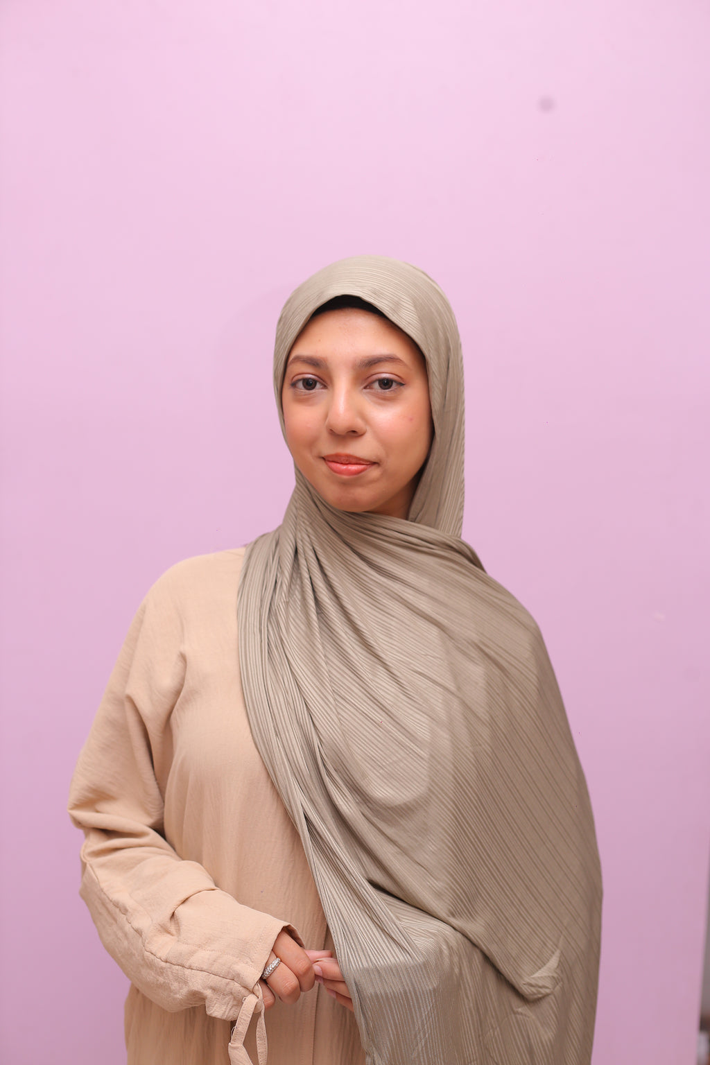 Ribbed Jersey Hijab – Clay Mist