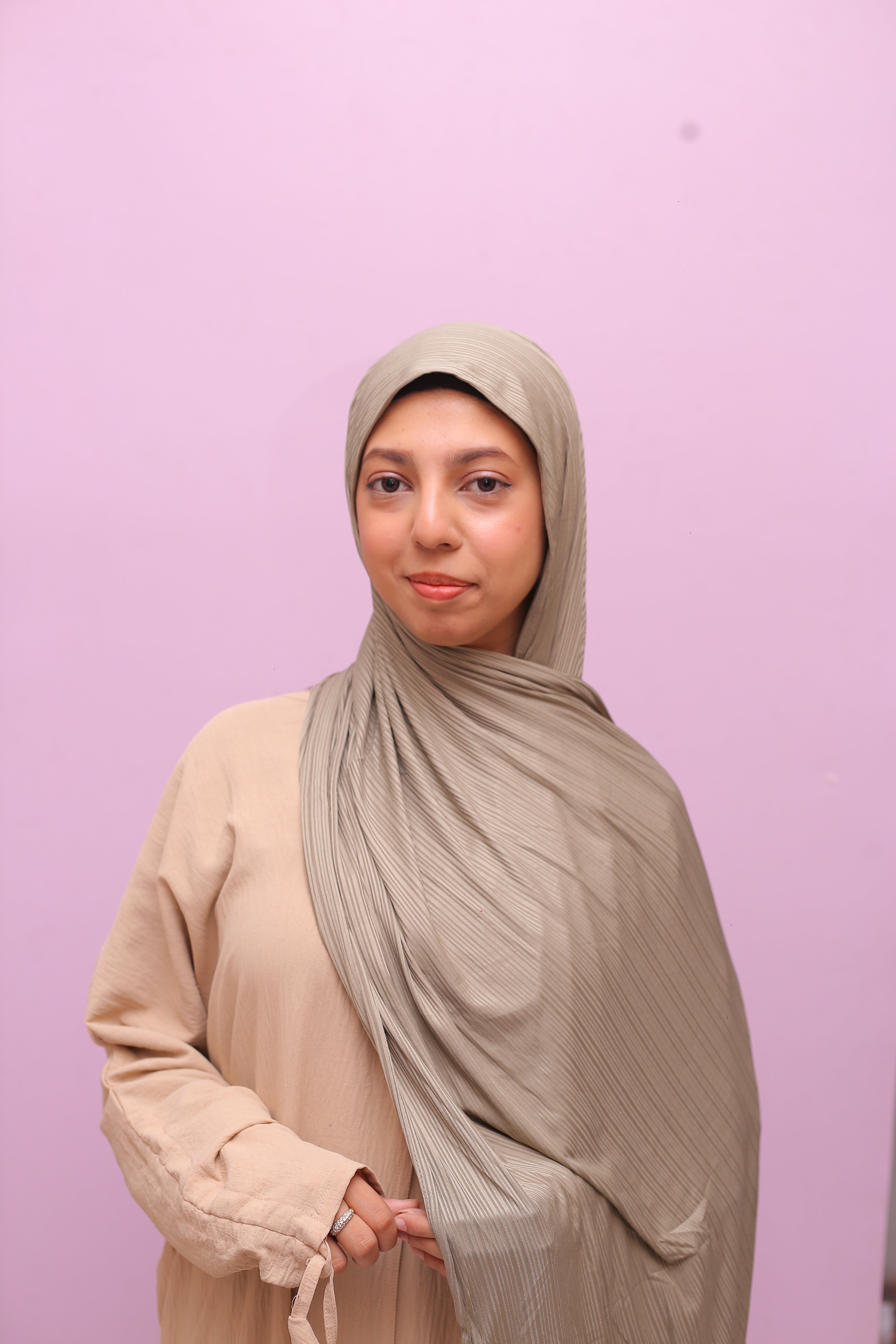 Ribbed Jersey Hijab – Clay Mist
